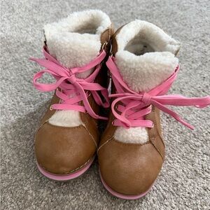 The Children's Place Brown and Pink Kids Boots